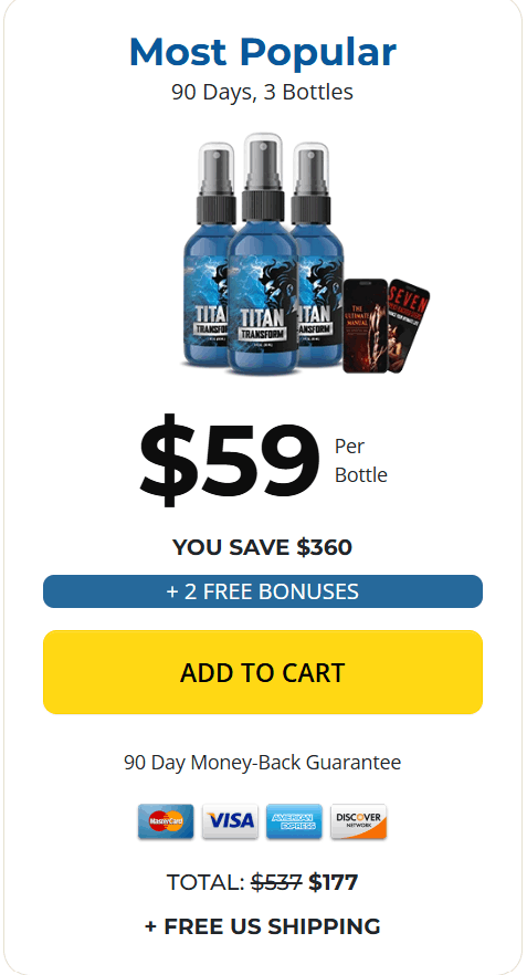 Titan Transform $59/bottle
